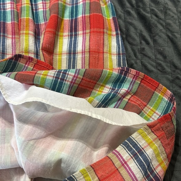 Eddie Bauer 100%‎ Cotton Plaid Tie Waist Sleeveless Dress - Picture 10 of 11